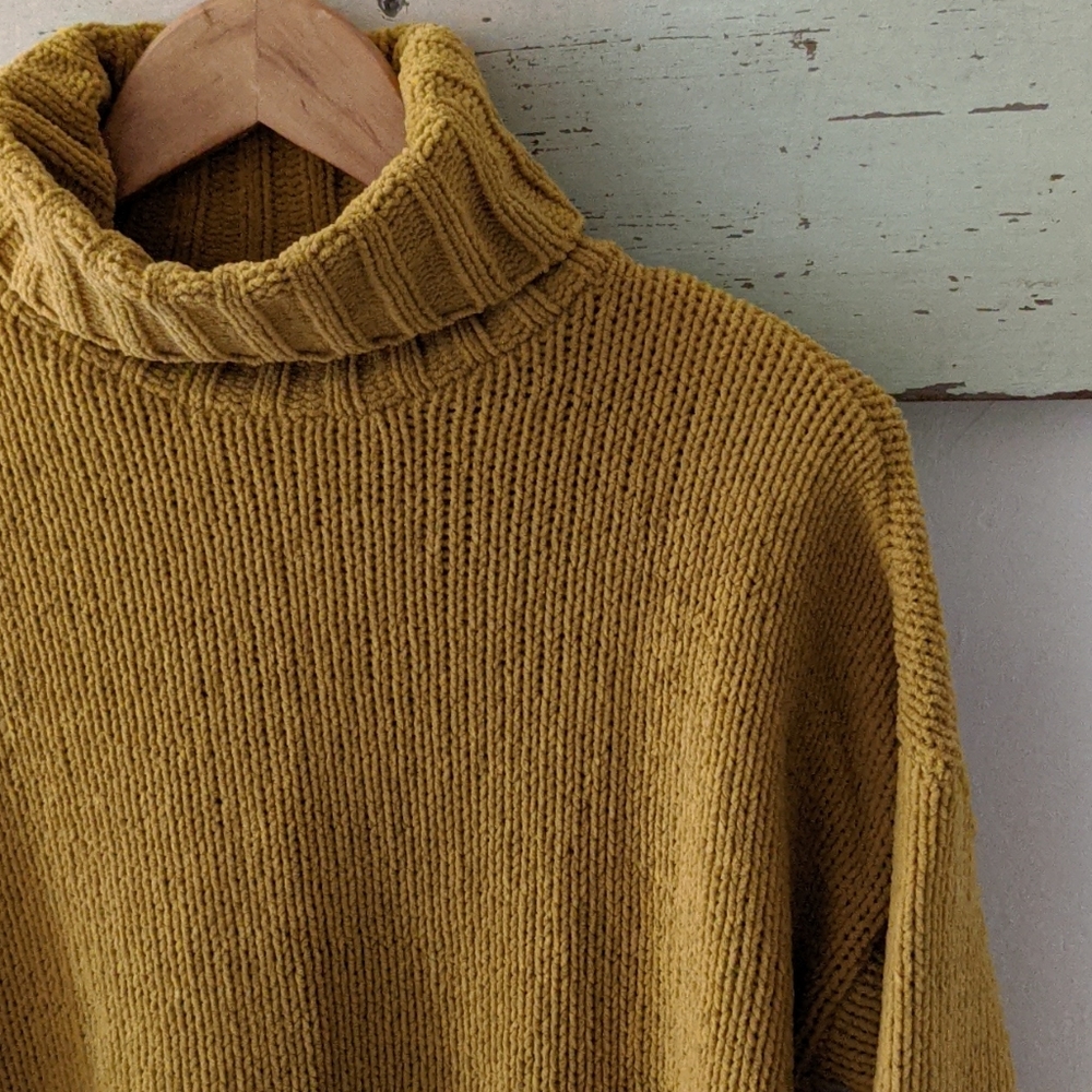 AERIE I Chenille Oversized Turtleneck Sweater, XS